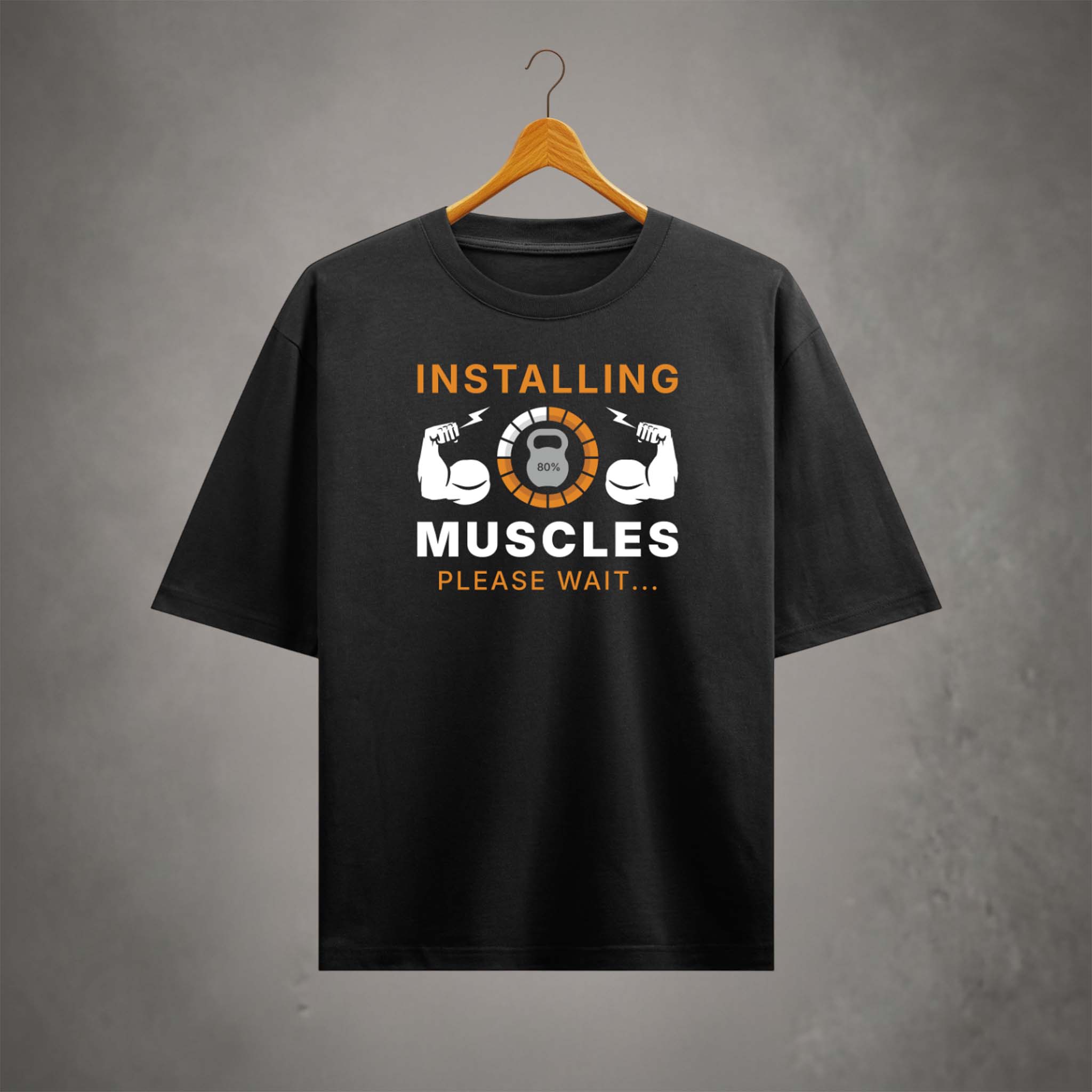 Oversized Installing Muscles Tee
