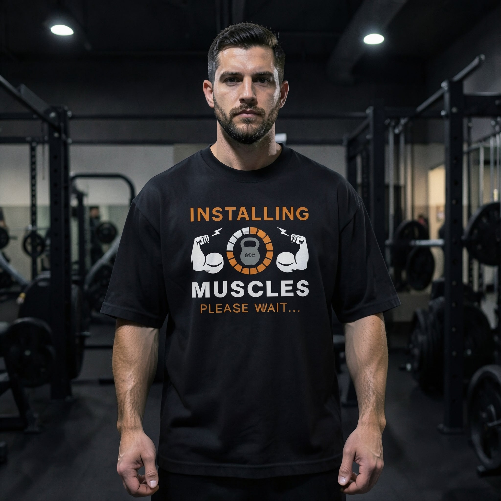 Oversized Installing Muscles Tee